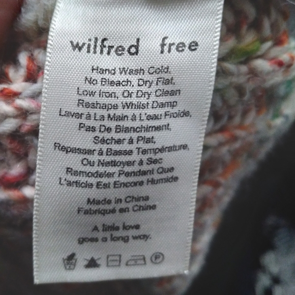 Aritzia Wilfred Free Retrograde Multicolor Knit Cropped Sweater - Picture 3 of 6